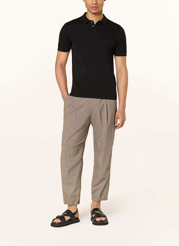 DRYKORN Strikket poloshirt TRITON Regular Fit SORT