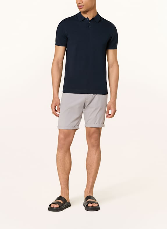 DRYKORN Strikket poloshirt TRITON Regular Fit MØRKEBLÅ