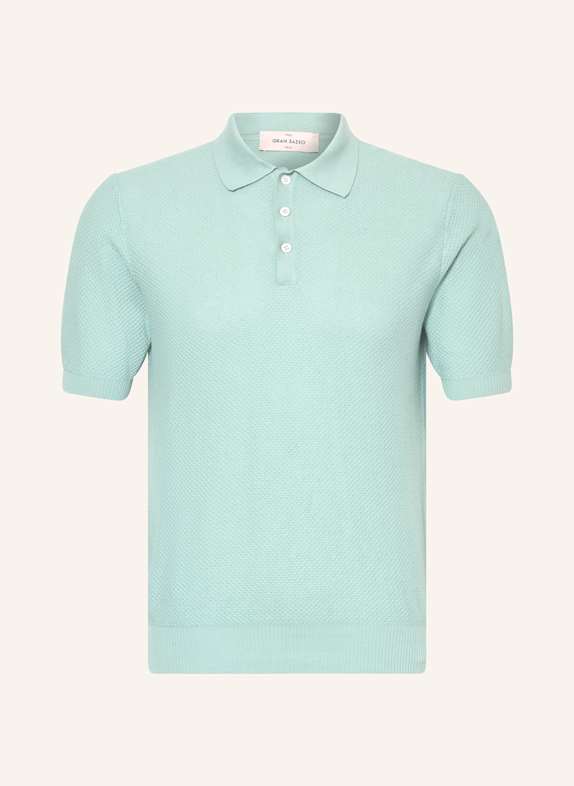 GRAN SASSO Strick-Poloshirt TÜRKIS