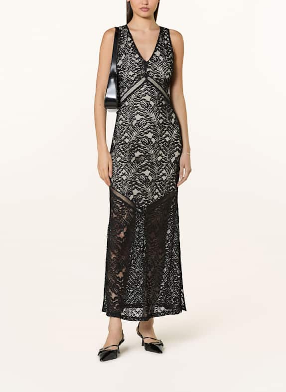 GUESS Spitzenkleid CHRISTEL mit Cut-out SCHWARZ