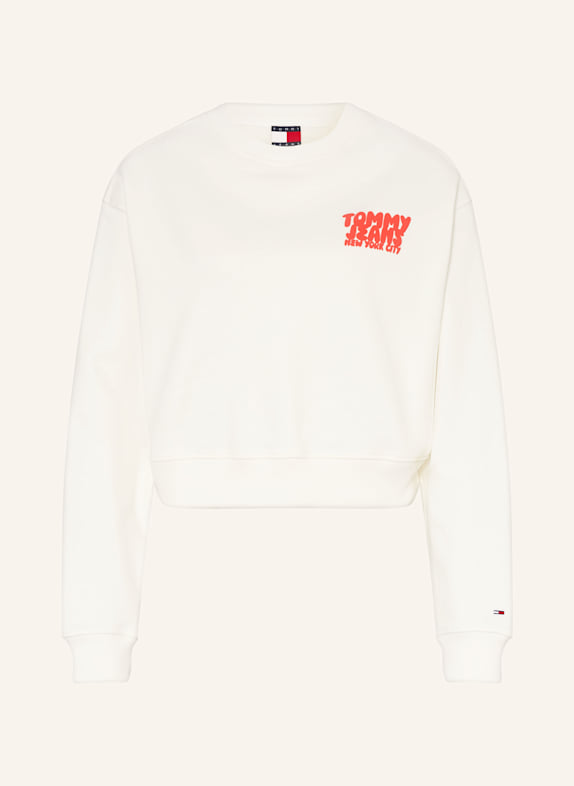 TOMMY JEANS Sweatshirt ECRU/ LIGHT RED