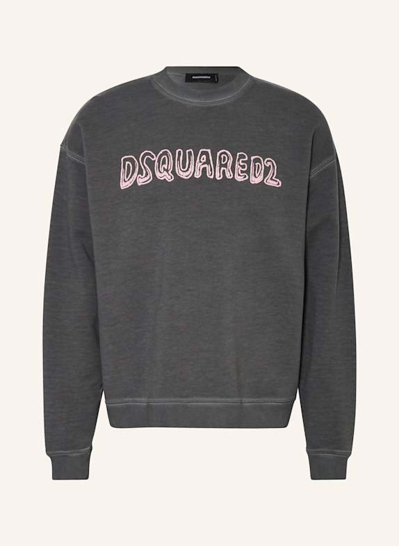 DSQUARED2 Sweatshirt RELAX FIT DUNKELGRAU