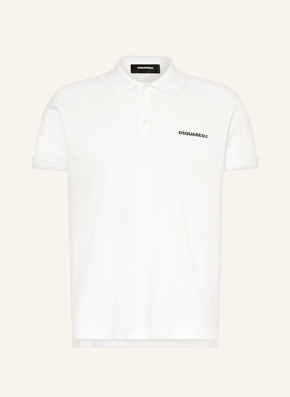 DSQUARED2 Piqué polo shirt WHITE/ BLACK