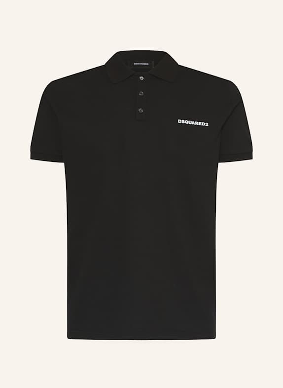 DSQUARED2 Piqué polo shirt BLACK
