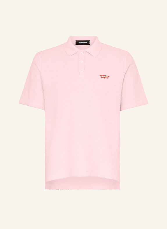 DSQUARED2 Polokošile z froté Tennis Fit RŮŽOVÁ