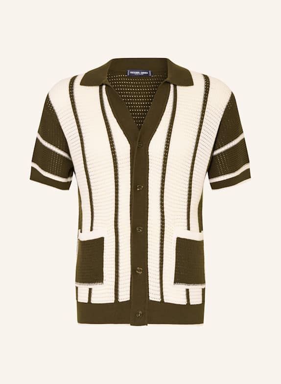 FRESCOBOL CARIOCA Kurzarm-Hemd Regular Fit KHAKI/ WEISS