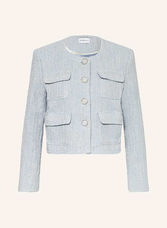 MARELLA Bouclé-Jacke mit Pailletten HELLBLAU