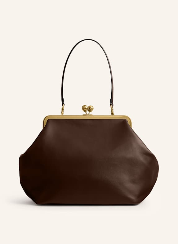 COACH Handtasche KISSLOCK FRAME LARGE BRAUN
