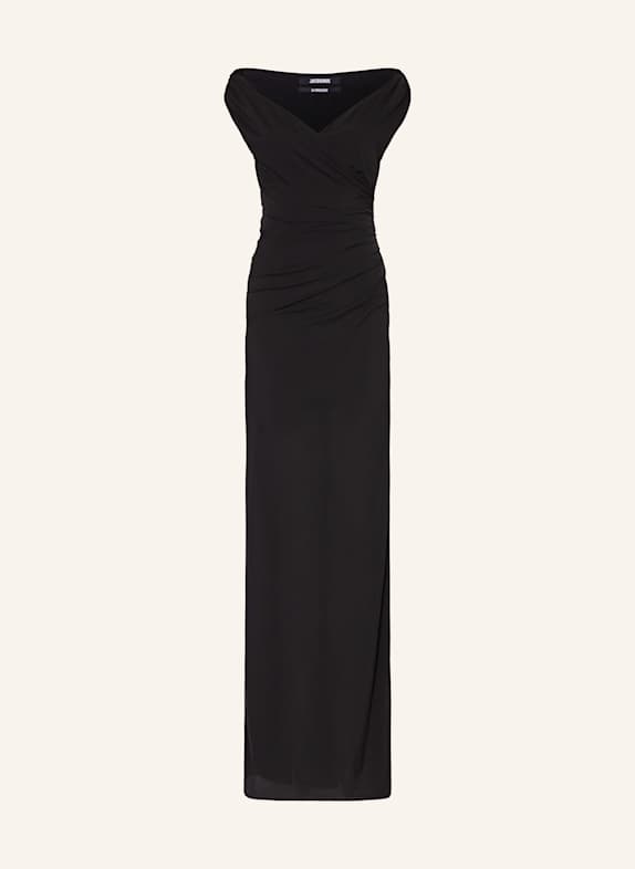 JACQUEMUS Off-Shoulder-Kleid LA ROBE RITA LONGUE SCHWARZ