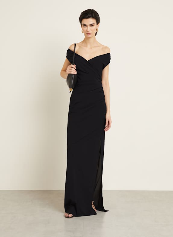 JACQUEMUS Off-shoulder dress LA ROBE RITA LONGUE BLACK