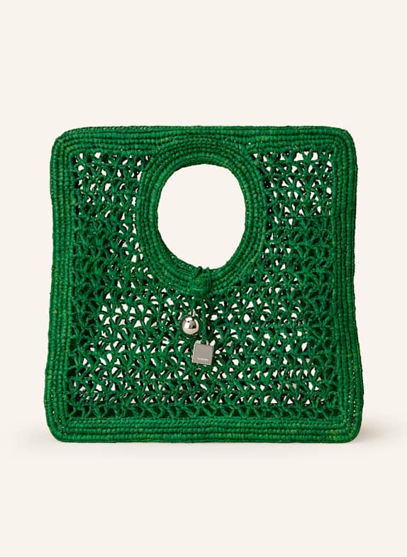 JACQUEMUS Shopper LE PETIT CARRE SPIAGGIA DUNKELGRÜN
