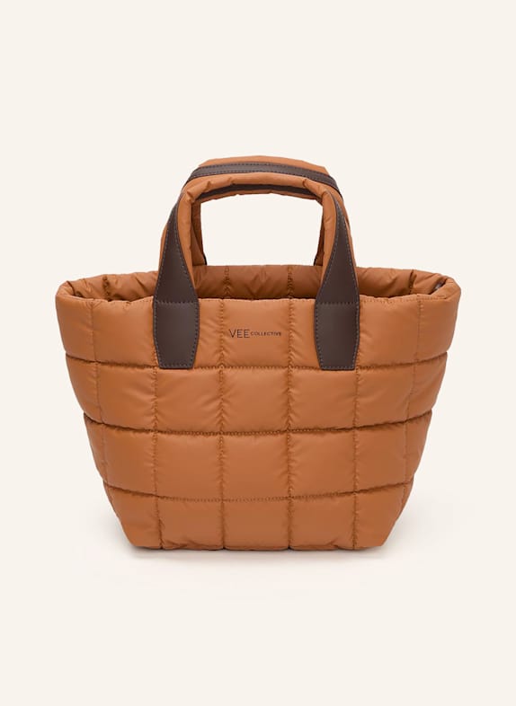 Vee Collective Shopper PORTER TOTE SMALL with pouch COGNAC