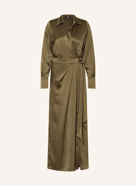 RIANI Wickelkleid aus Satin GRÜN