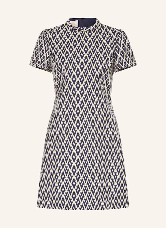 VALENTINO Sheath dress MOSSI DARK BLUE/ CREAM