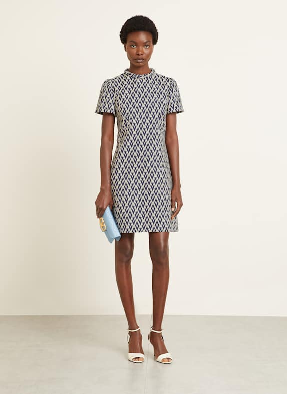 VALENTINO Etuikleid MOSSI DUNKELBLAU/ CREME
