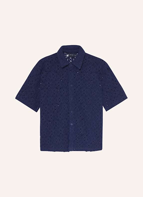 DAILY PAPER Crocheted shirt LACE SHIELD Relaxed fit DARK BLUE