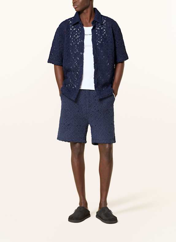 DAILY PAPER Häkelhemd LACE SHIELD Relaxed Fit DUNKELBLAU