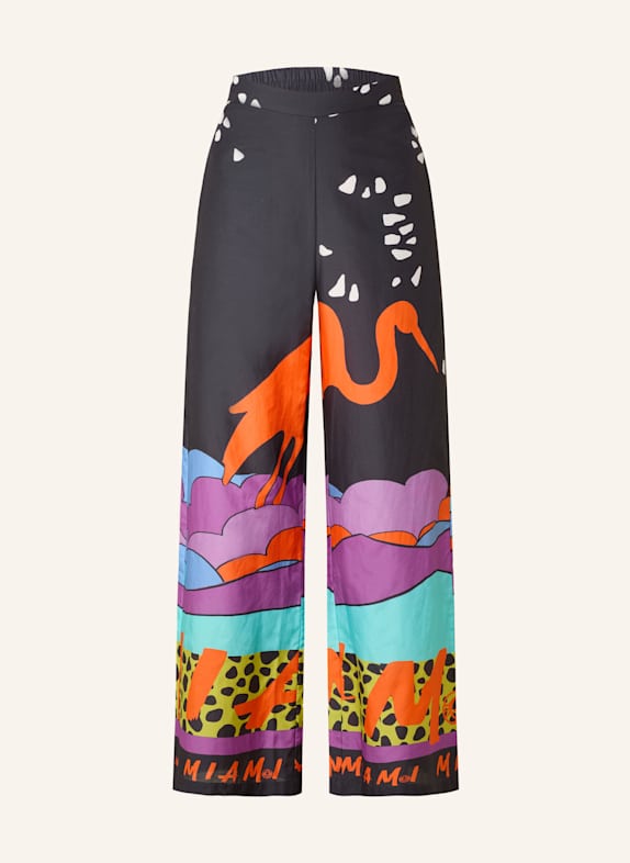 SPORTALM Marlenehose DUNKELBLAU/ LILA/ ORANGE