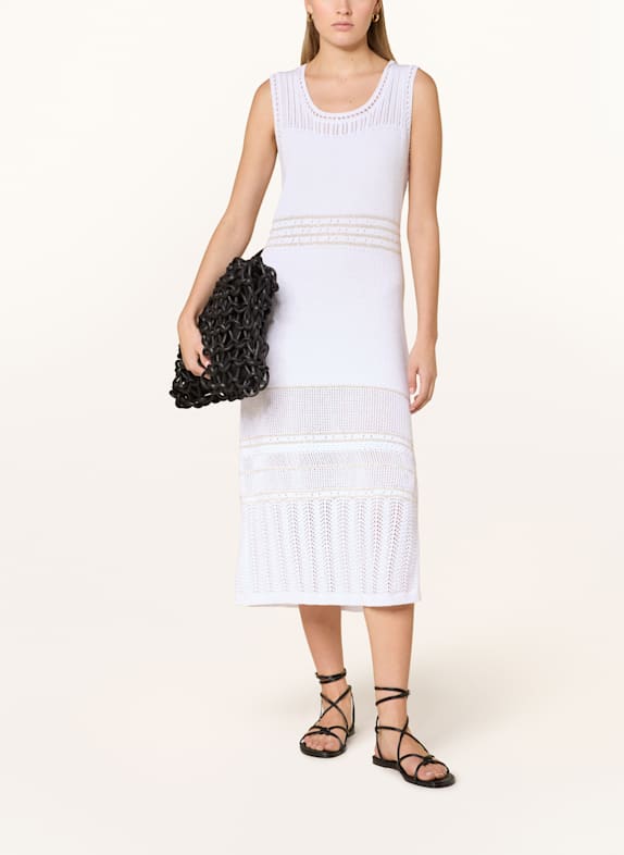 SPORTALM Strickkleid mit Pailletten WEISS