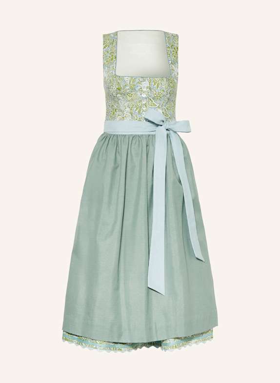 SPORTALM Dirndl GRÜN/ HELLBLAU/ BLAUGRAU