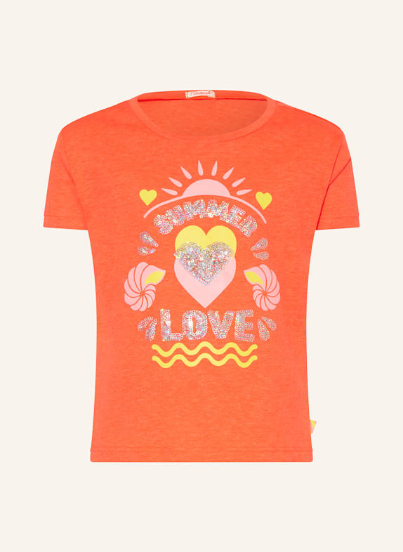 Billieblush T-Shirt mit Pailletten ORANGE