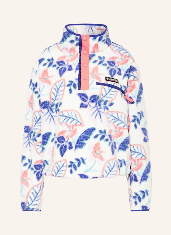 Columbia Fleece half-zip sweater HELVETIA™ II WHITE/ BLUE/ SALMON