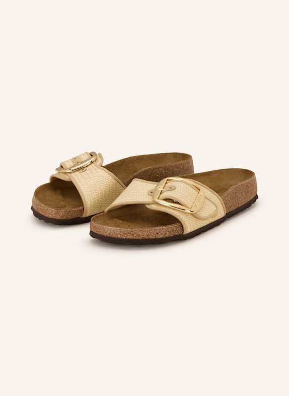 BIRKENSTOCK Pantoletten MADRID BIG BUCKLE RAFFIA ECRU