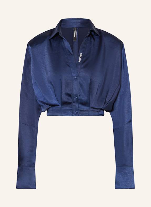 WRSTBHVR Bluse MARINA aus Satin DUNKELBLAU