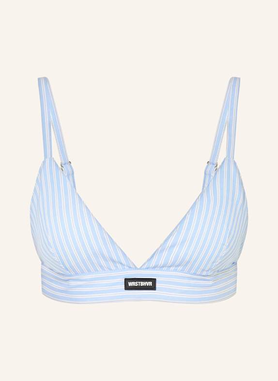 WRSTBHVR Cropped-Top FRITZI HELLBLAU/ WEISS