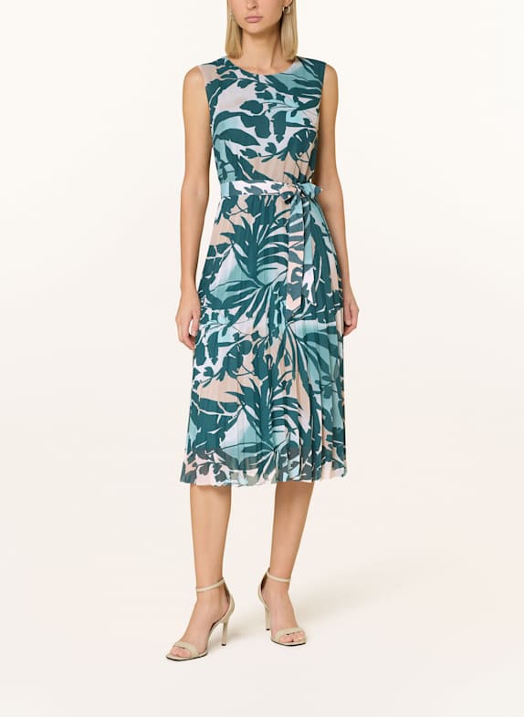 BETTY&CO Kleid mit Plissees PETROL/ MINT/ BEIGE