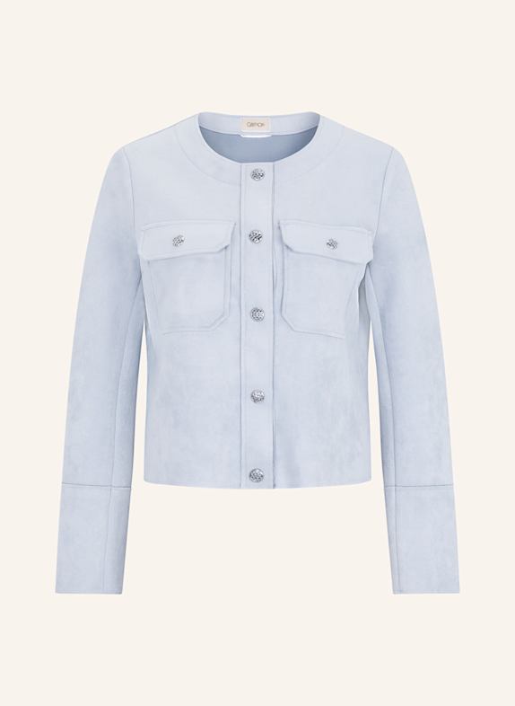 CARTOON Box jacket in leather-look jersey LIGHT BLUE