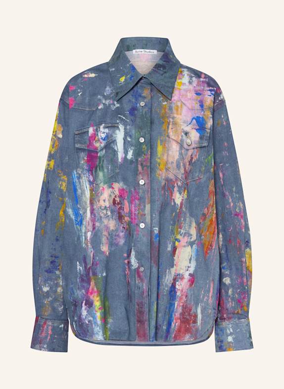 Acne Studios Jeans-Overjacket BLAU/ PINK/ GELB