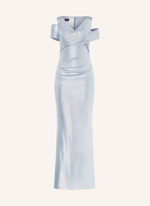 TALBOT RUNHOF Abendkleid mit Glitzergarn SILBER