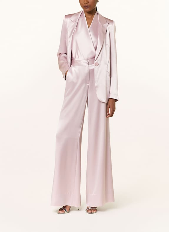 TALBOT RUNHOF Wide leg trousers in satin ROSE