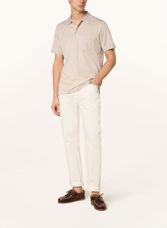 RAGMAN Piqué polo shirt BEIGE