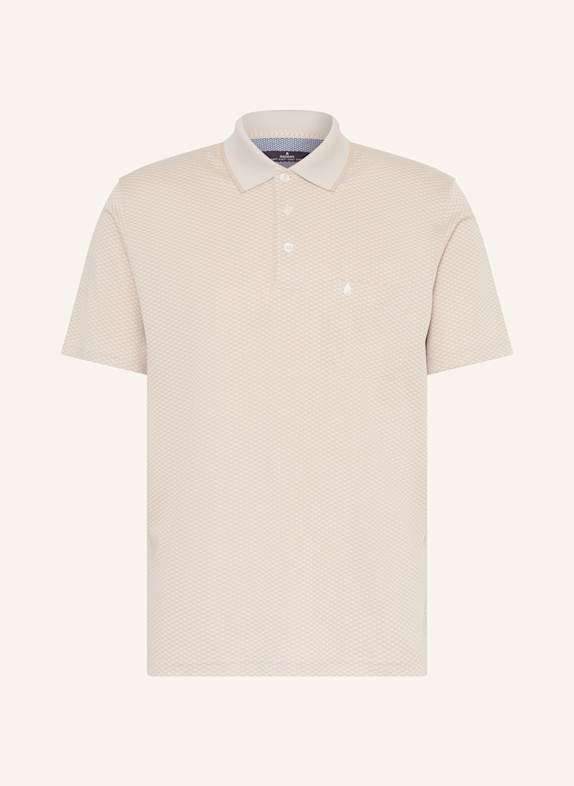 RAGMAN Jacquard jersey polo shirt BEIGE