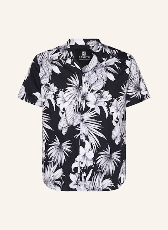 DESOTO Koszula z klapami LIDO regular fit CZARNY/ BIAŁY