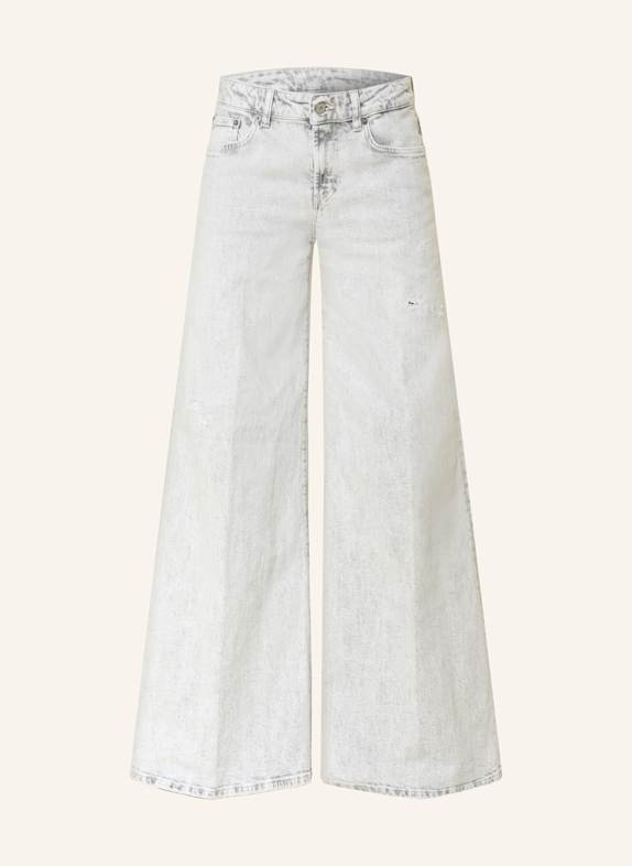 Dondup Jeansy wide leg MARLENE 999 black hellgrau