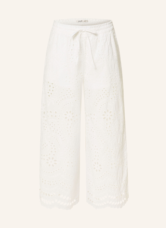 ONLY Culotte aus Lochspitze WEISS