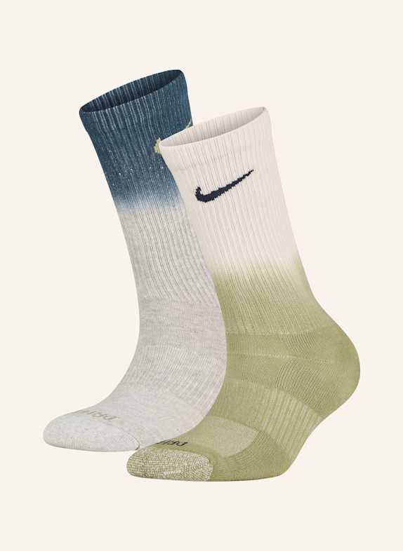 Nike 2er-Pack Strümpfe EVERYDAY PLUS CUSH CREW HELLGRAU/ OLIV/ PETROL