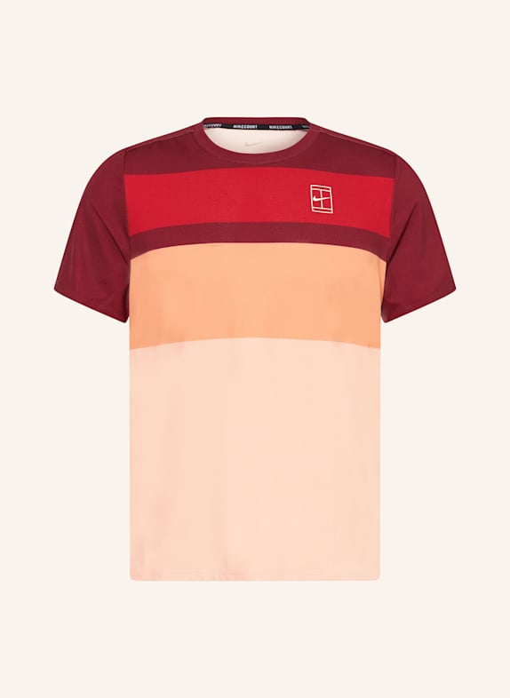 Nike T-Shirt NIKECOURT ADVANTAGE DUNKELROT/ HELLORANGE