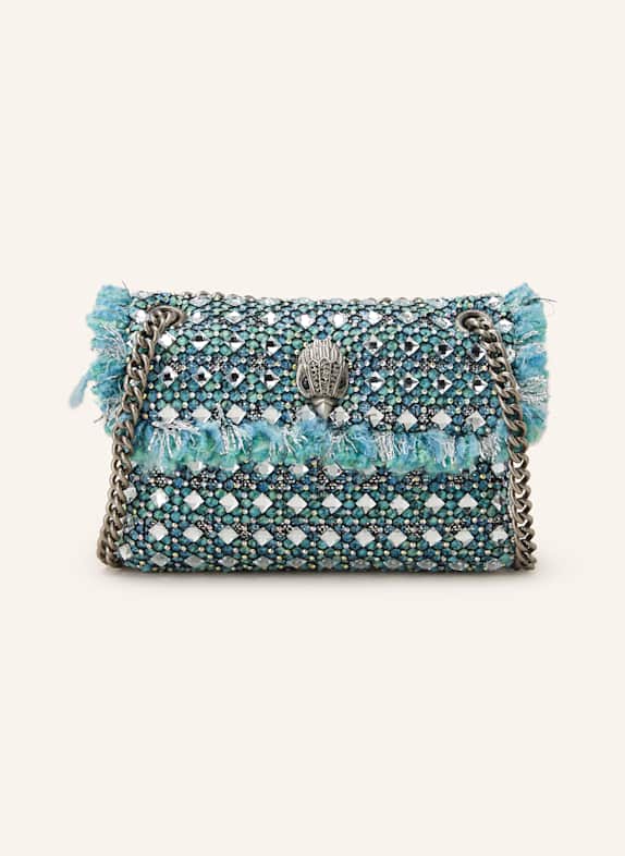 KURT GEIGER Umhängetasche KENSINGTON MINI mit Schmucksteinen HELLBLAU/ TÜRKIS