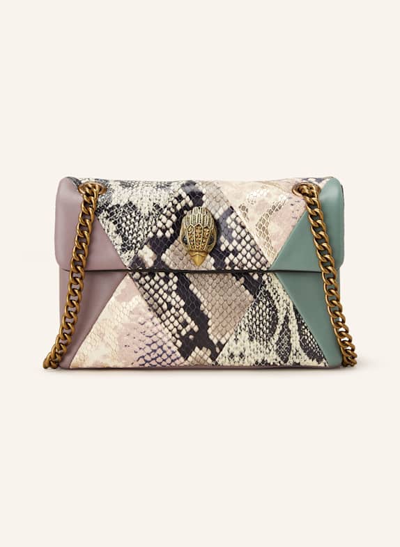 KURT GEIGER Torba na ramię KENSINGTON MINI BRUDNY RÓŻ/ ZIELONY/ KREMOWY