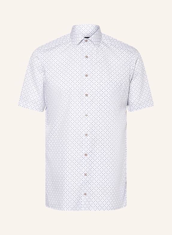 OLYMP Kurzarm-Hemd Luxor modern fit BEIGE/ WEISS/ DUNKELBLAU