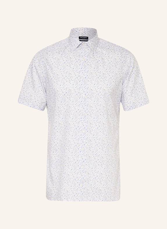 OLYMP Kurzarm-Hemd Luxor modern fit WEISS/ HELLBLAU/ GRAU