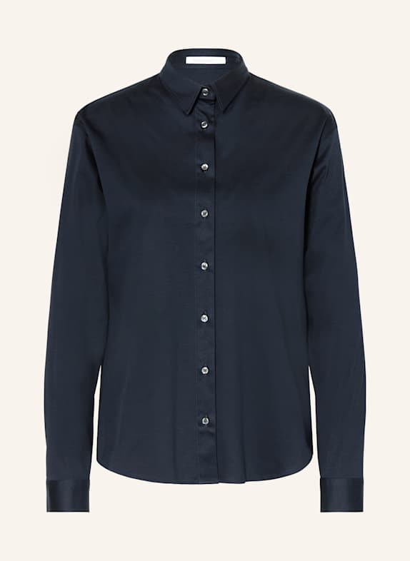 Soluzione Hemdbluse aus Jersey DUNKELBLAU