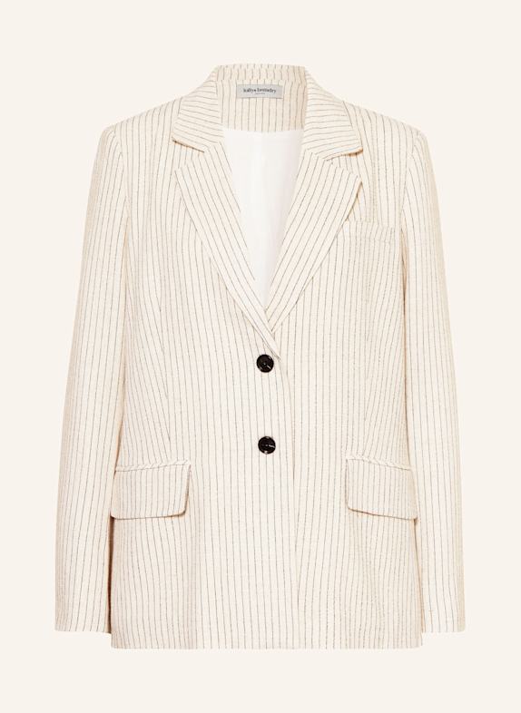 lollys laundry Blazer RYANLL mit Leinen CREME/ SCHWARZ