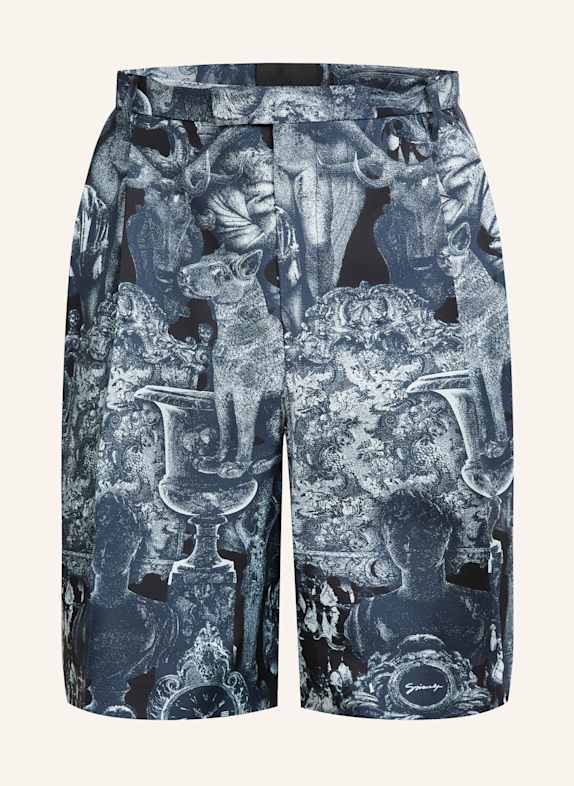 GIVENCHY Shorts aus Seide SCHWARZ/ DUNKELBLAU