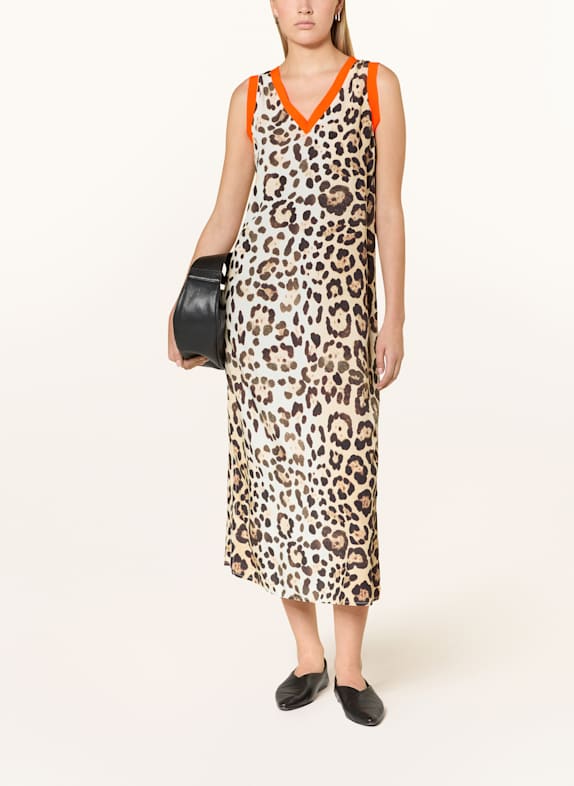 Emily VAN DEN BERGH Kleid HELLORANGE/ DUNKELBRAUN/ ECRU
