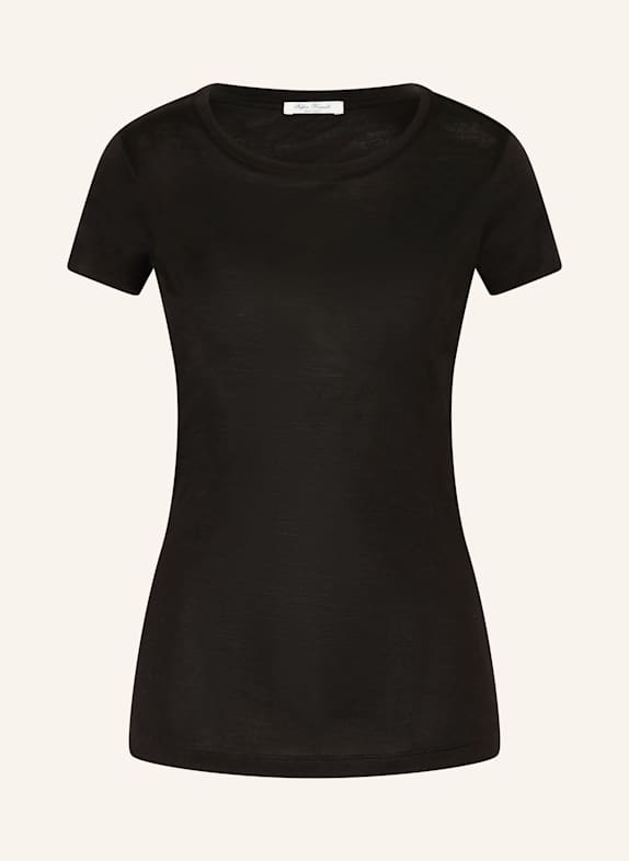 Stefan Brandt T-Shirt aus Seide SCHWARZ